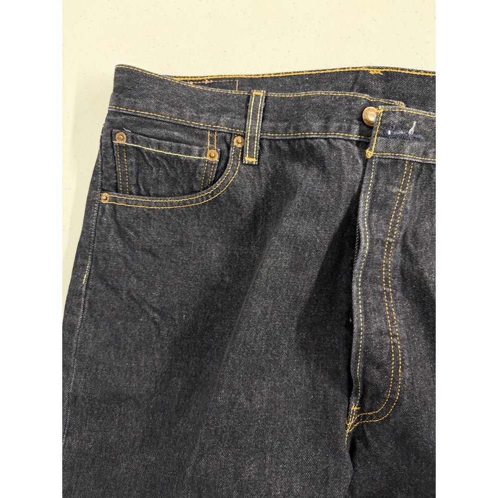 Levi's 501 Original Straight Fit Dark Wash Denim Jeans Men's Size 38x36 - Picture 5 of 13